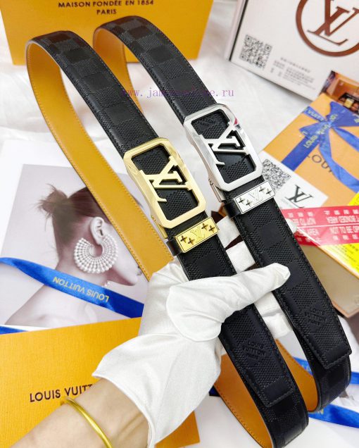 Belt LV Louis Vuitton automatic buckle-Belt replica The automatic belt series is made of 100 ijtdhrqf - Image 2