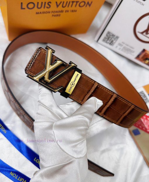 Belt LV Louis ReproductionThe waistband is made of 100% cowhide, ensuring a double layered t u6cp7umv - Image 7