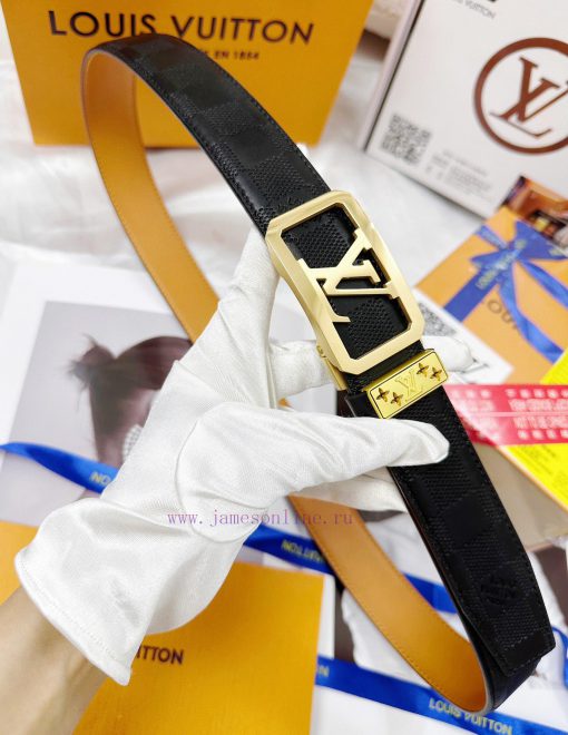 Belt LV Louis Vuitton automatic buckle-Belt replica The automatic belt series is made of 100 ijtdhrqf - Image 6