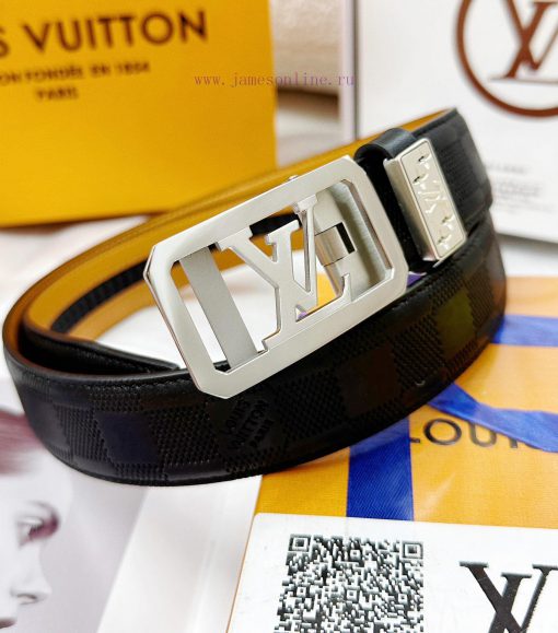 Belt LV Louis Vuitton automatic buckle-Belt replica The automatic belt series is made of 100 u1iwgp7k - Image 4