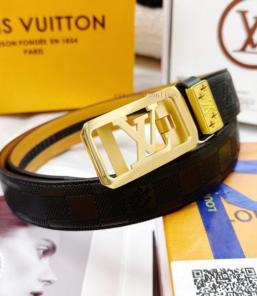 Belt LV Louis Vuitton automatic buckle-Belt replica The automatic belt series is made of 100 mu2hej8a