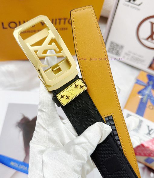 Belt LV Louis Vuitton automatic buckle-Belt replica The automatic belt series is made of 100 ijtdhrqf - Image 10
