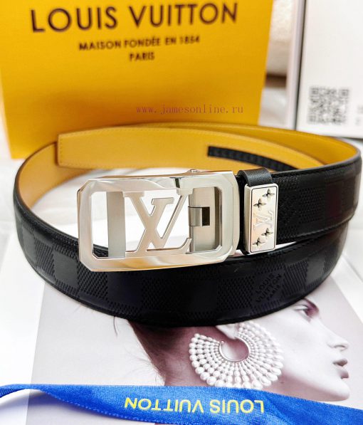 Belt LV Louis Vuitton automatic buckle-Belt replica The automatic belt series is made of 100 u1iwgp7k - Image 6
