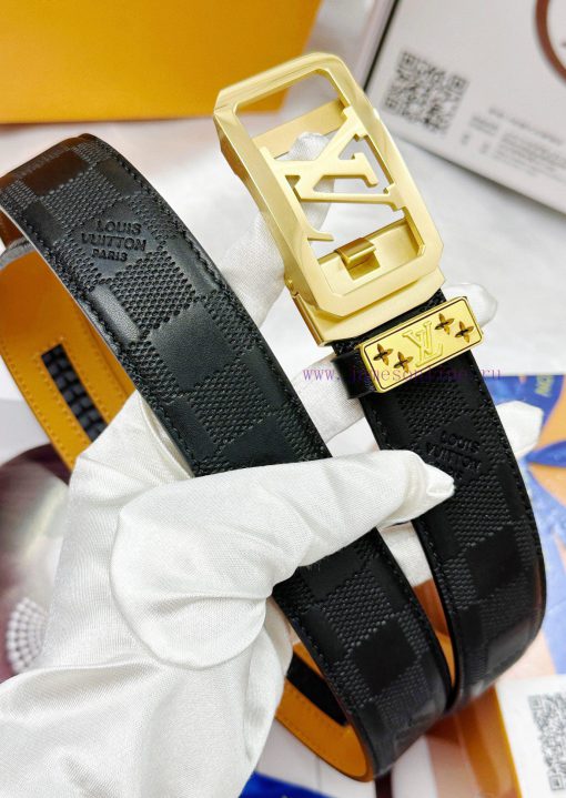 Belt LV Louis Vuitton automatic buckle-Belt replica The automatic belt series is made of 100 u1iwgp7k - Image 7