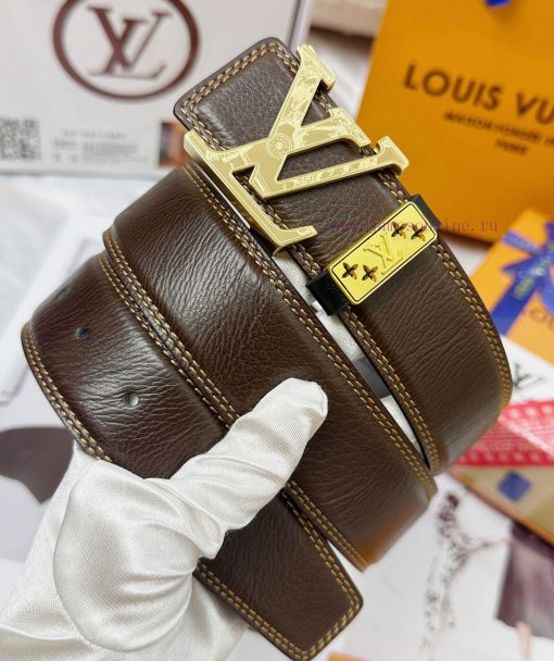 Belt LV Louis Vuitton's top tier replicaThe waistband is made of 100% cowhide, ensuring genu anyt1gua - Image 3