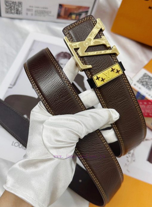 Belt LV Louis Vuitton's top tier replicaThe waistband is made of 100% cowhide, ensuring genu anyt1gua - Image 4