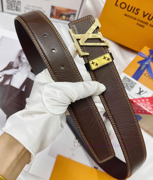 Belt LV Louis Vuitton's top tier replicaThe waistband is made of 100% cowhide, ensuring genu anyt1gua - Image 5