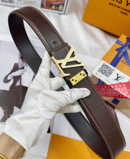 Belt LV Louis Vuitton's top tier replicaThe waistband is made of 100% cowhide, ensuring genu anyt1gua - Image 7