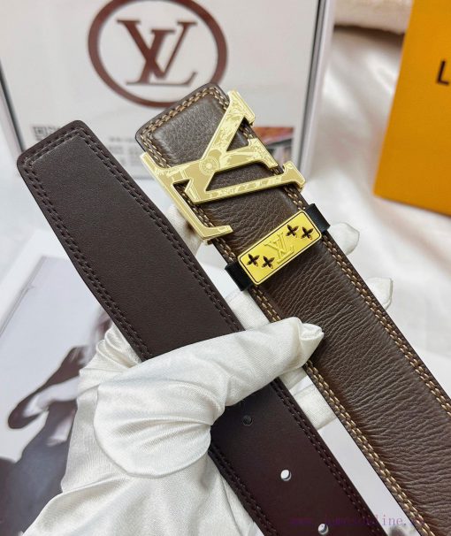 Belt LV Louis Vuitton's top tier replicaThe waistband is made of 100% cowhide, ensuring genu anyt1gua - Image 9