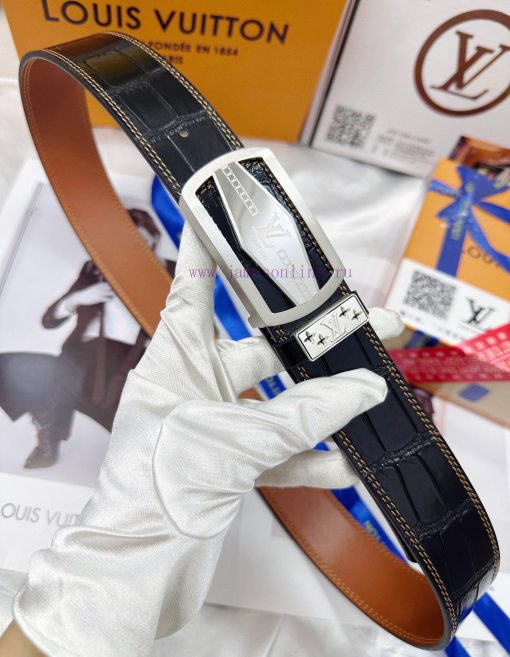 Belt LV Louis Vuitton replicaThe waistband is made of 100% cowhide, ensuring a 24K pure stee 9adp0a4p - Image 6