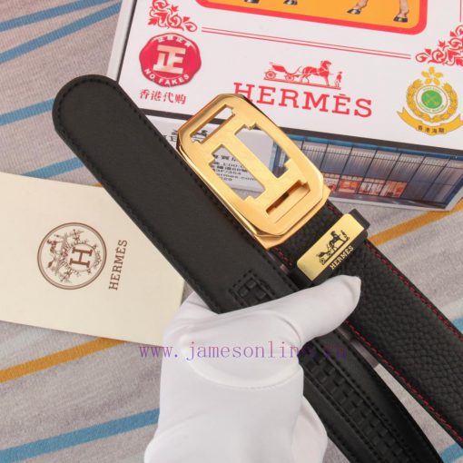 Belt and belt, automatic leather belt from Herm è sMen's belt material: 100% head layer cowh nhq8yxrb - Image 9