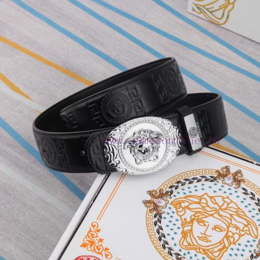 Belt belt Versace cowhide beltMen's belt material: 100% head layer cowhide belt, guaranteed z54uqvdy - Image 4