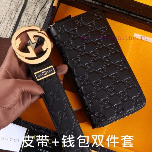 Gucci. Gucci two-piece setWooden box, belt+wallet, two-piece setGrade: Italian imported 100% 6w7j9yqh