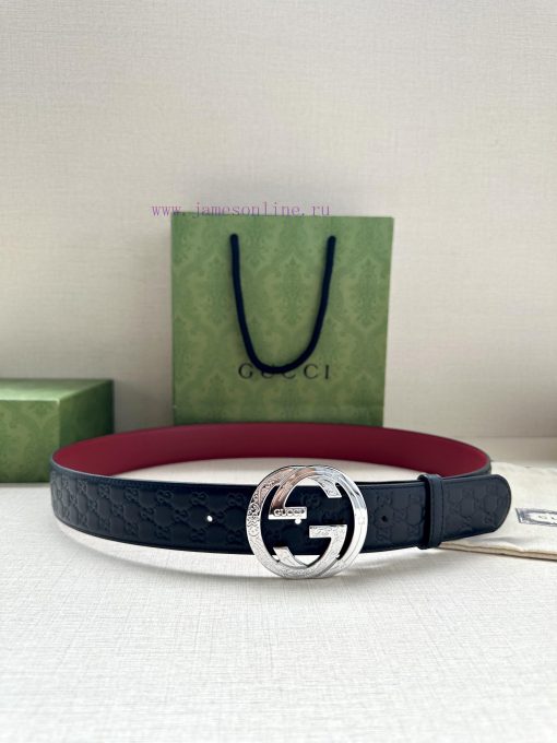 Width 4.0cm Gucci interlocking double G steel buckle, derived from modern style collection d rp48577g - Image 2