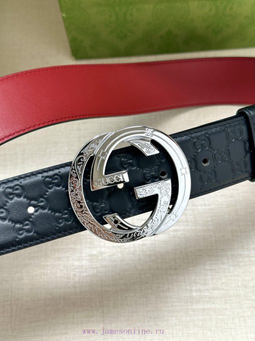 Width 4.0cm Gucci interlocking double G steel buckle, derived from modern style collection d rp48577g - Image 4