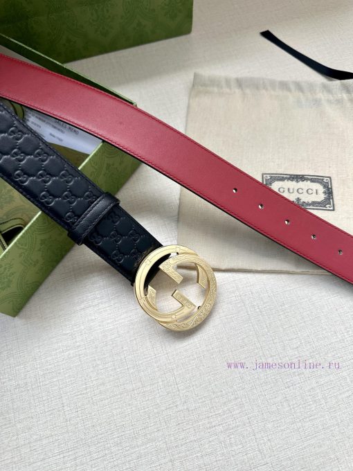 Width 4.0cm Gucci interlocking double G steel buckle, derived from modern style collection d rp48577g - Image 8