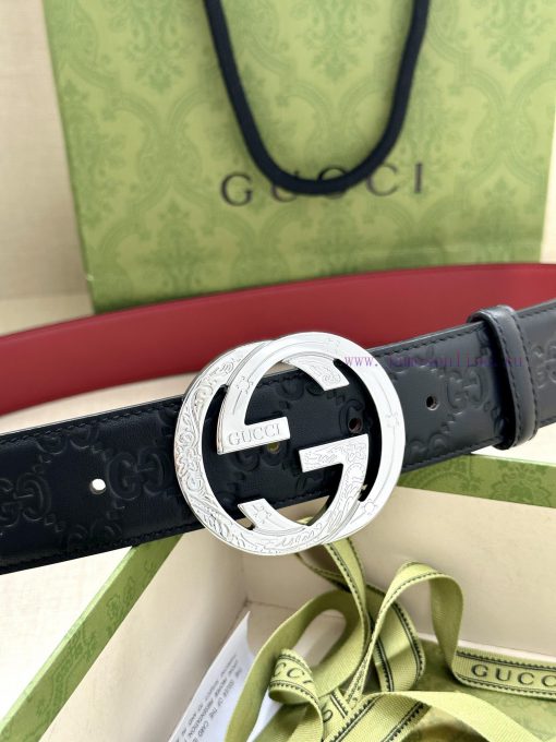 Width 4.0cm Gucci interlocking double G steel buckle, derived from modern style collection d b7ms00jt - Image 6