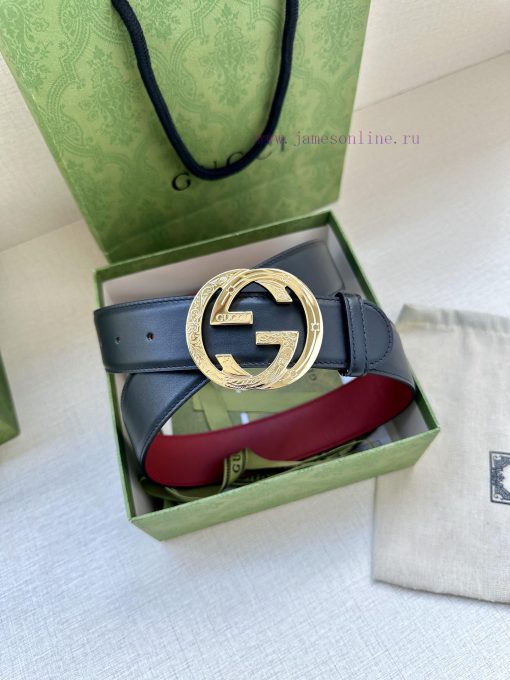 Width 4.0cm Gucci interlocking double G steel buckle, derived from modern style collection d unv96jqo - Image 8
