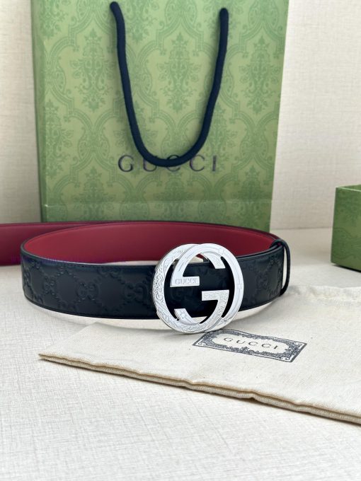 Width 4.0cm Gucci interlocking double G steel buckle, derived from modern style collection d b7ms00jt - Image 10