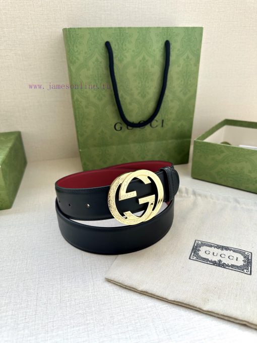 Width 4.0cm Gucci interlocking double G steel buckle, derived from modern style collection d unv96jqo - Image 9