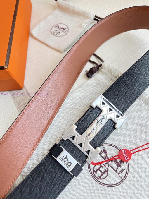 Hermes Hermes waist beltHanging buckle, classic pure steel material buckle head, double-side yl5jxdbv - Image 5