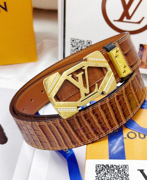 Belt LV Louis Vuitton replicaThe waistband is made of 100% cowhide, ensuring genuine leather 8uezsazd - Image 4