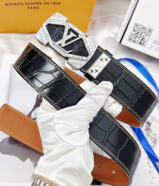 Belt LV Louis Vuitton replicaThe waistband is made of 100% cowhide, ensuring genuine leather 9e2fsavt - Image 6