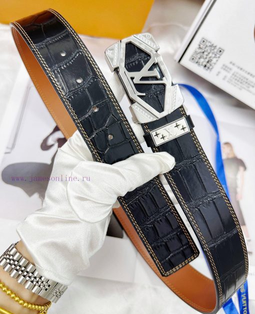 Belt LV Louis Vuitton replicaThe waistband is made of 100% cowhide, ensuring genuine leather ofyzu7yb - Image 5