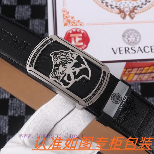 Men's belt VersaceMen's leather belt is made of 100% head layer cowhide, ensuring that the 2 7r918g0n - Image 8