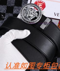 Men's belt VersaceMen's leather belt is made of 100% head layer cowhide, ensuring that the 2 n154u002