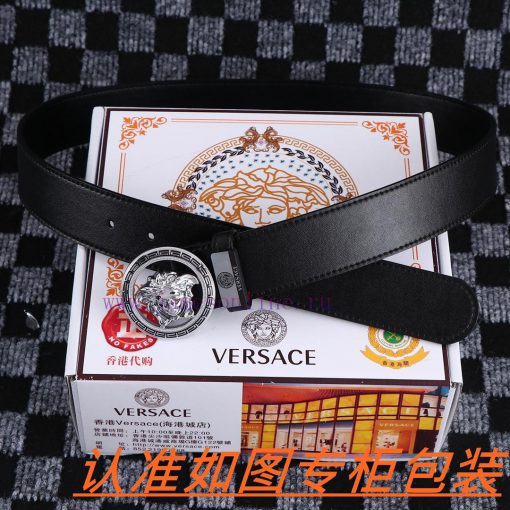 Men's belt VersaceMen's leather belt is made of 100% head layer cowhide, ensuring that the 2 n154u002 - Image 3