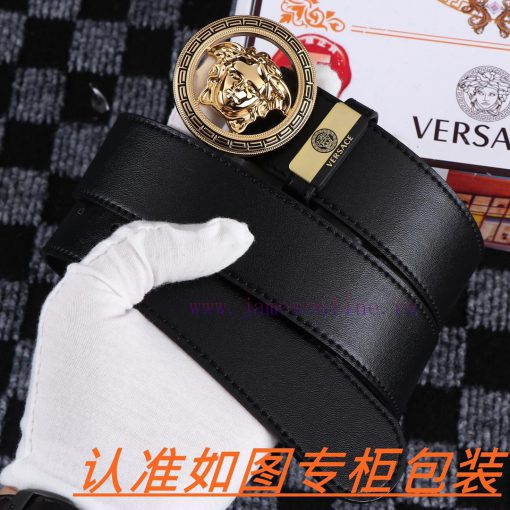 Men's belt VersaceMen's leather belt is made of 100% head layer cowhide, ensuring that the 2 smtqzary - Image 2