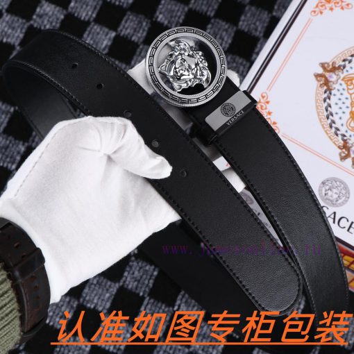 Men's belt VersaceMen's leather belt is made of 100% head layer cowhide, ensuring that the 2 n154u002 - Image 5