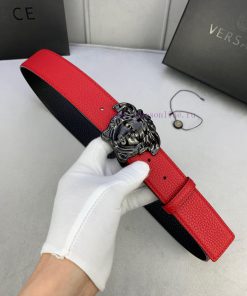 Width 4.0cm, Versace. This plain matte bottom waistband is adorned with the iconic Versace M txdjm2rd