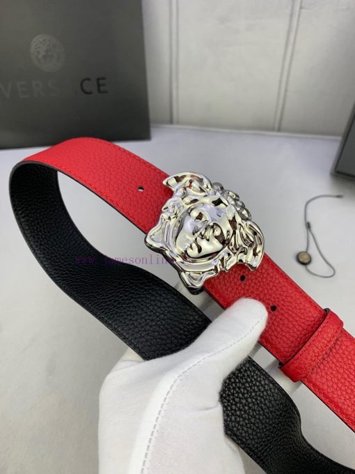 Width 4.0cm, Versace. This plain matte bottom waistband is adorned with the iconic Versace M i2l2zwjb - Image 7