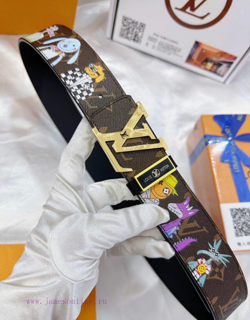 Belt LV Louis Vuitton's top tier replicaThe waistband is made of 100% cowhide, ensuring a ge a6g4raiw - Image 8