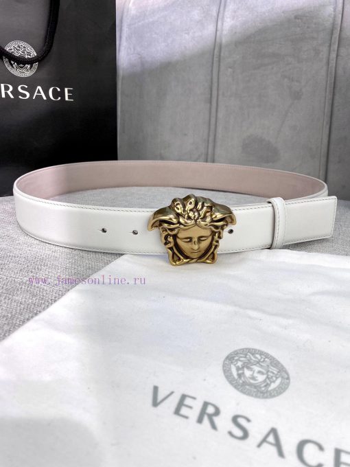 Width 4.0cm Versace This soft belt is adorned with a 3D Medusa belt buckle, which can be pai sz6m8mm6