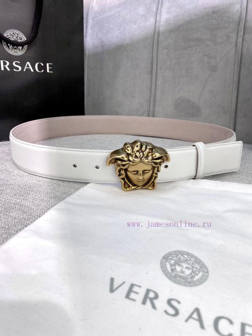 Width 4.0cm Versace This soft belt is adorned with a 3D Medusa belt buckle, which can be pai sz6m8mm6 - Image 2
