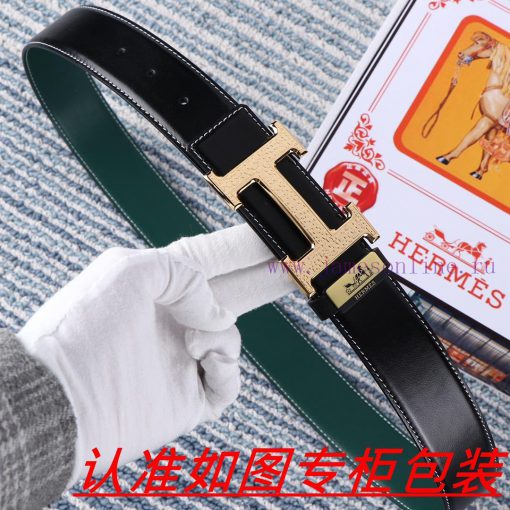 Men's belt HermesMen's leather belt is made of 100% head layer cowhide, ensuring that the 24 8aad7d2b - Image 5