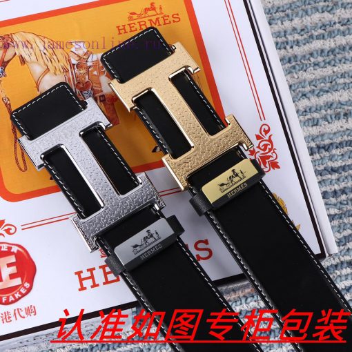 Men's belt HermesMen's leather belt is made of 100% head layer cowhide, ensuring that the 24 8aad7d2b - Image 10