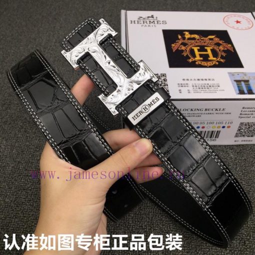 Hermes Hermes crocodile patternGrade: Italian imported 100% top layer cowhide, Hermes. Herm 6rtvk424 - Image 4