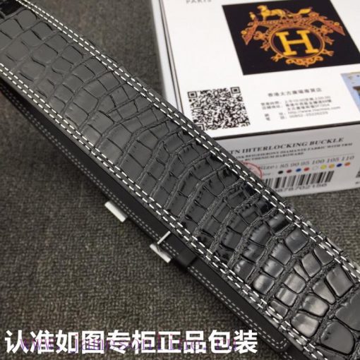 Hermes Hermes crocodile patternGrade: Italian imported 100% top layer cowhide, Hermes. Herm 6rtvk424 - Image 9