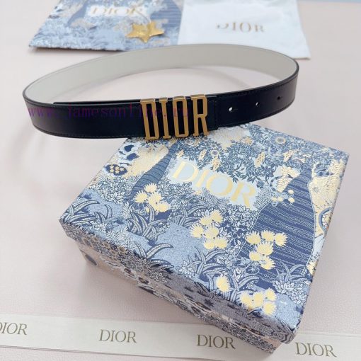 Remastered imported original factory leather belt, women's casual belt 3.0cm, Dior new style wscj2mov - Image 3