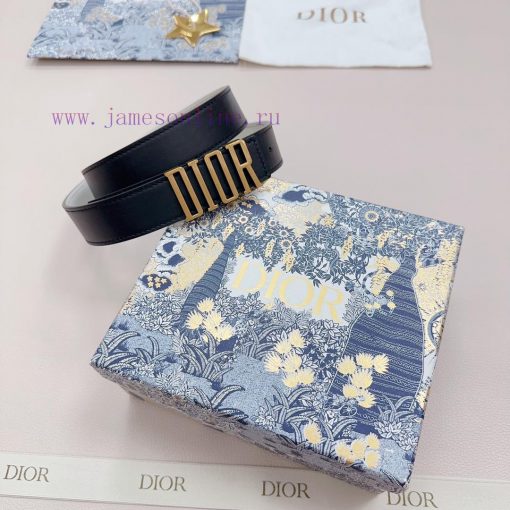 Remastered imported original factory leather belt, women's casual belt 3.0cm, Dior new style wscj2mov - Image 4