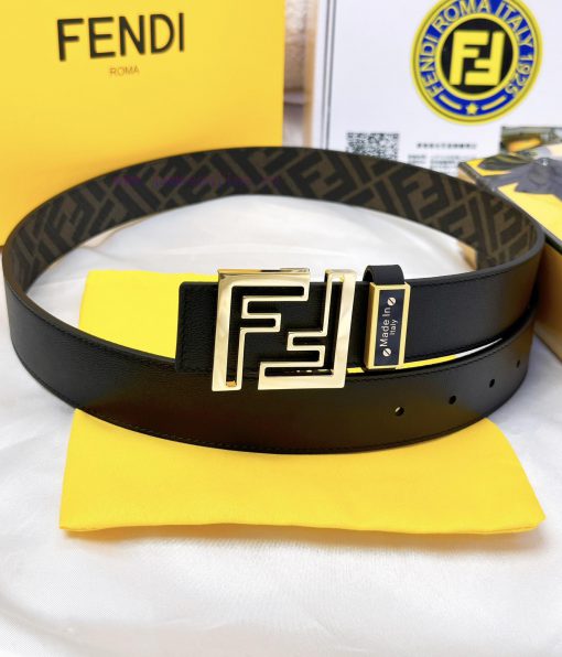 Belt FENDI Fendi ReproductionThe waistband is made of 100% cowhide, ensuring a double-layer 7veedllz - Image 5