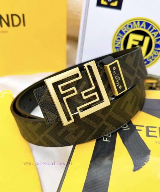 Belt FENDI Fendi ReproductionThe waistband is made of 100% cowhide, ensuring a double-layer f011zvhm - Image 3