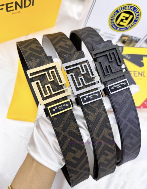 Belt FENDI Fendi ReproductionThe waistband is made of 100% cowhide, ensuring a double-layer hkn6fq64 - Image 9