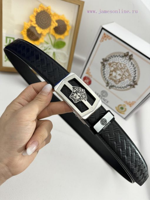 Versace automatic beltMaterial: Leather Belt with 100% Head Layer. The leather belt is guara j6l5tikt - Image 5