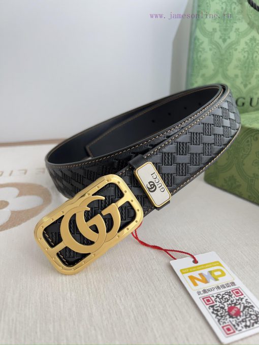 Gucci Gucci Belt ️ BeltHanging buckle, pure steel material buckle head, top layer cowhide, p rck9xb84 - Image 3