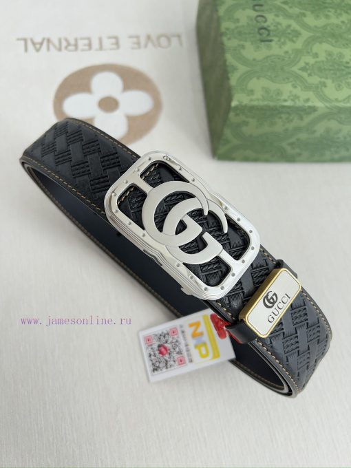 Gucci Gucci Belt ️ BeltHanging buckle, pure steel material buckle head, top layer cowhide, p rck9xb84 - Image 4